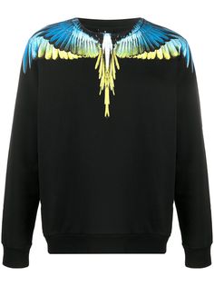 Marcelo Burlon County Of Milan feather-print crew-neck sweatshirt