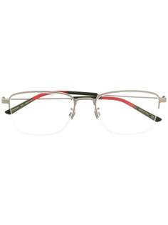 Gucci Eyewear semi-rimless rectangular glasses