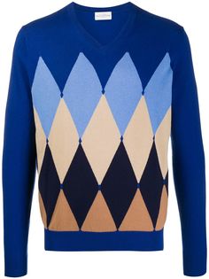 Ballantyne argyle knit jumper