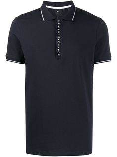 Armani Exchange logo detail polo shirt