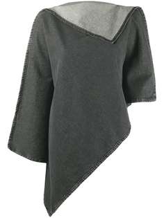 Mm6 Maison Margiela asymmetric denim top