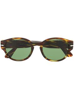 Persol tortoiseshell-effect round-frame sunglasses