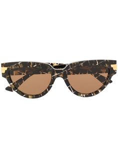 Bottega Veneta Eyewear tortoiseshell oval-frame sunglasses