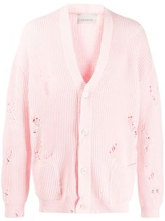 Laneus distressed effect cardigan