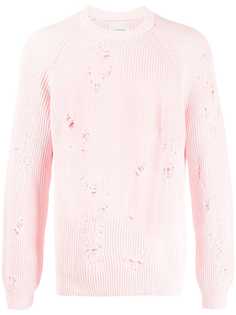 Laneus distressed effect sweatshirt