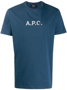 A.P.C. футболка с круглым вырезом и логотипом