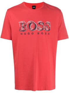 BOSS футболка с круглым вырезом и логотипом