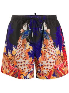 Dsquared2 плавки-шорты с принтом
