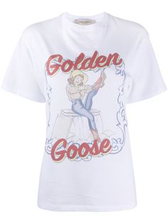 Golden Goose футболка с принтом