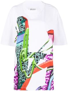 Maison Margiela футболка оверсайз с абстрактным принтом