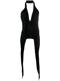 Rick Owens топ Tecuatl с вырезом халтер