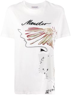 Moncler футболка с принтом