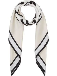Burberry logo print square scarf