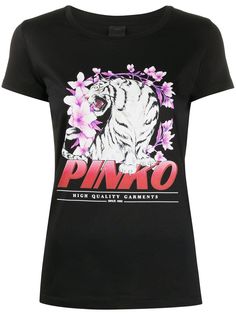 Pinko футболка с графичным принтом и круглым вырезом