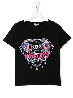 Kenzo Kids футболка с принтом Elephant