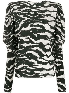 Isabel Marant блузка Favallia с зебровым принтом
