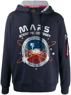 Alpha Industries худи с принтом Mars 2020