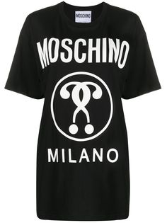 Moschino футболка с принтом и логотипом