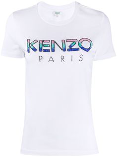 Kenzo футболка с эффектом градиента и пайетками
