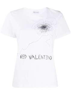 RedValentino футболка с принтом