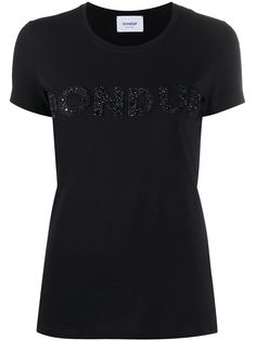Dondup футболка с логотипом из бисера