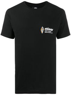 Stussy футболка с круглым вырезом и логотипом