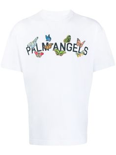 Palm Angels butterfly logo print T-shirt