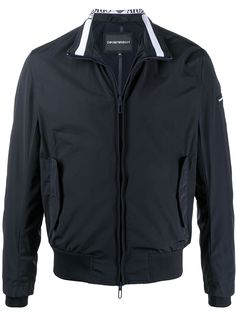 Emporio Armani спортивная куртка с отделкой в рубчик