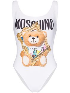 Moschino купальник Teddy Bear с принтом
