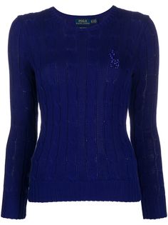Polo Ralph Lauren пуловер с логотипом из бисера