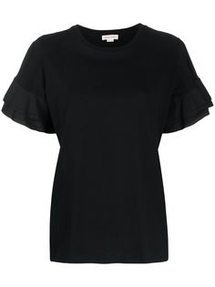 Alexander McQueen футболка с оборками на рукавах