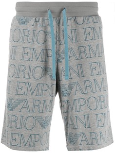Emporio Armani logo print track shorts