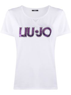 LIU JO футболка с логотипом из пайеток