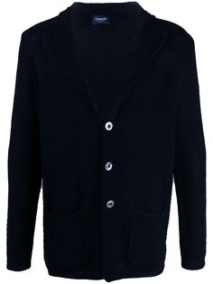 Drumohr crocheted v-neck cardigan