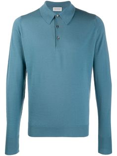 John Smedley Fine merino longsleeve polo