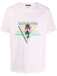 Balmain tropical logo print T-shirt