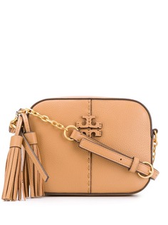 Tory Burch stitched logo-plaque cross-body bag