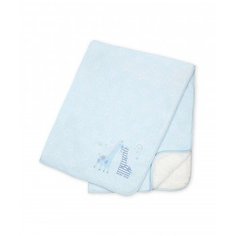 Плед велюровый "Жирафик", голубой Mothercare