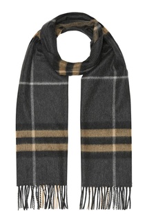 Темно-серый кашемировый шарф Burberry