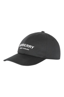 Черная бейсболка с вышитым логотипом Burberry