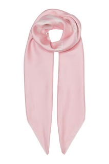 Розовый шелковый платок с логотипом Burberry