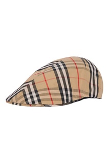 Бежевая клетчатая кепка Burberry