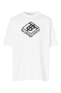 Белая футболка с графичным рисунком Burberry