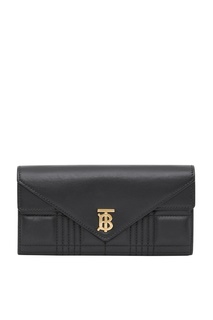 Стеганый кошелек с золотистой монограммой Burberry