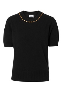 Джемпер с короткими рукавами и кристаллами Burberry