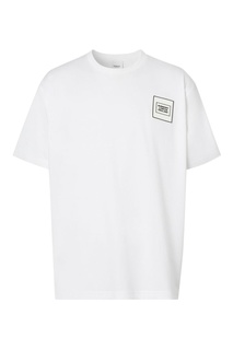 Белая футболка с нашивкой Burberry