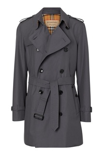 Тренч серого цвета с поясом Burberry