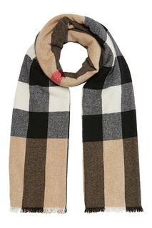 Клетчатый широкий шарф Burberry