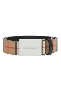 Бежевый ремень в клетку Burberry