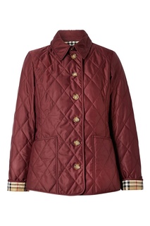 Бордовая куртка с накладными карманами Burberry